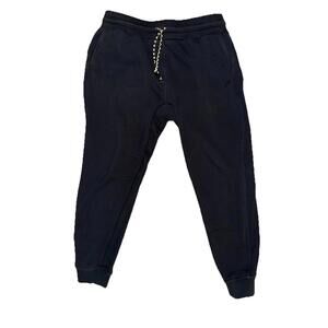 Fabletics Men's Fleece sweatpants Joggers in Black Drawstring Pockets sz XL